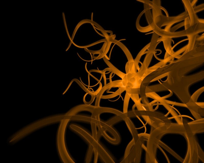 Glowing Orange Neural Network — Dramatic