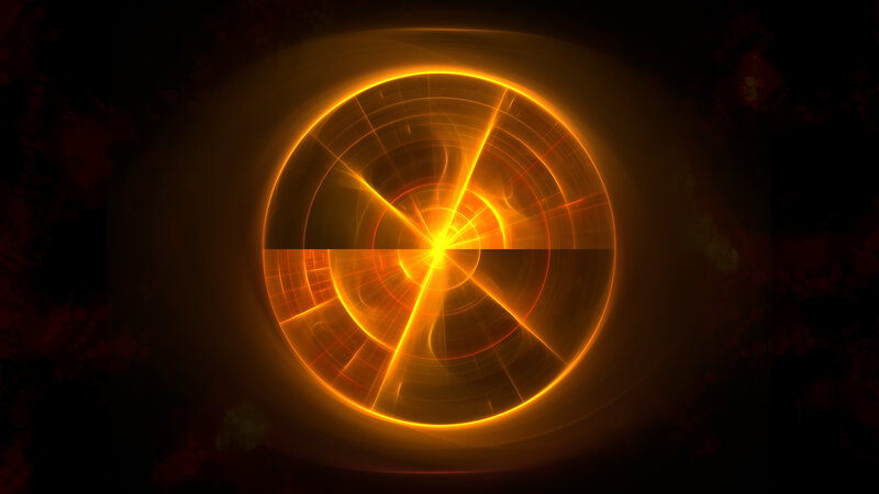 Glowing Orange Radar Screen