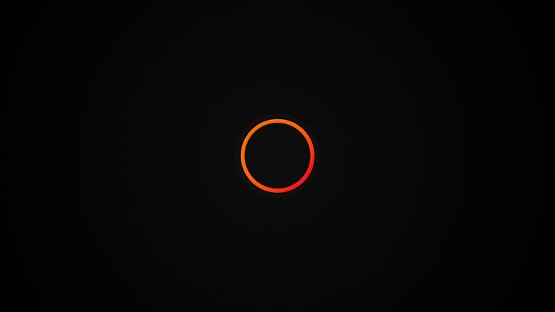 glowing orange ring on black