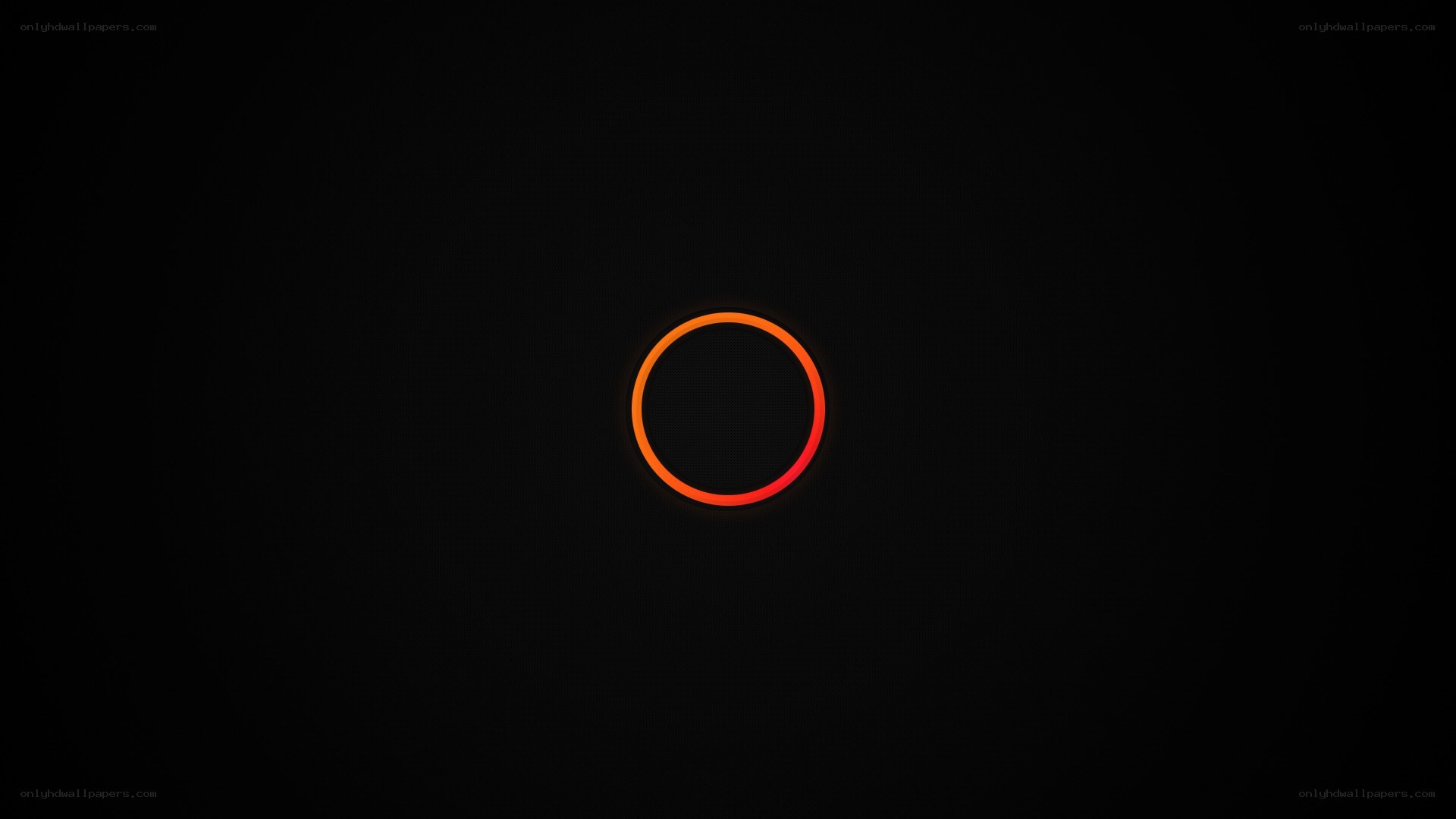 glowing orange ring on black