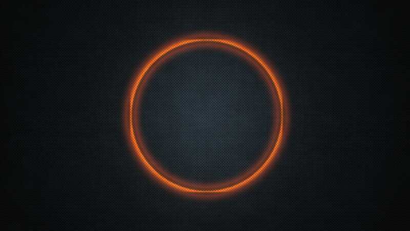 glowing orange ring on dark background
