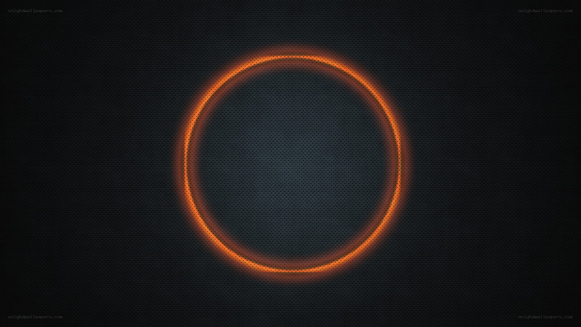 glowing orange ring on dark background