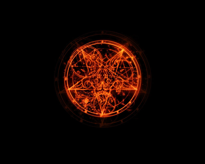 glowing orange sigil design