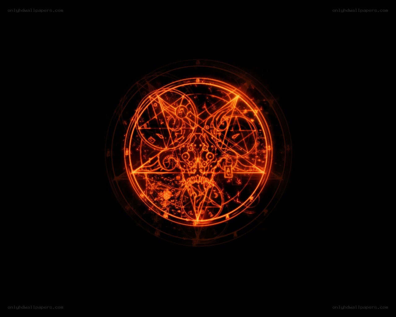 glowing orange sigil design