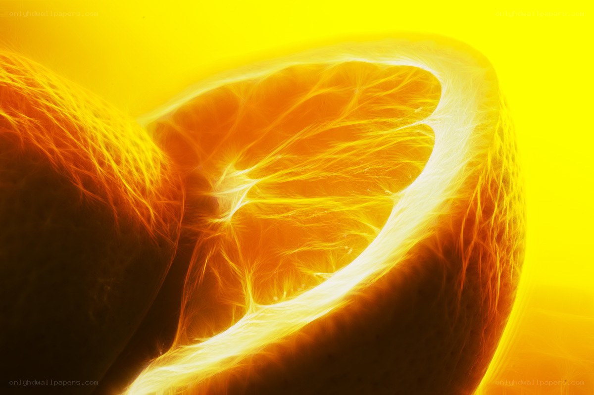 glowing orange slice