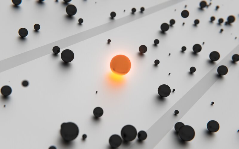 Glowing Orange Sphere — Abstract