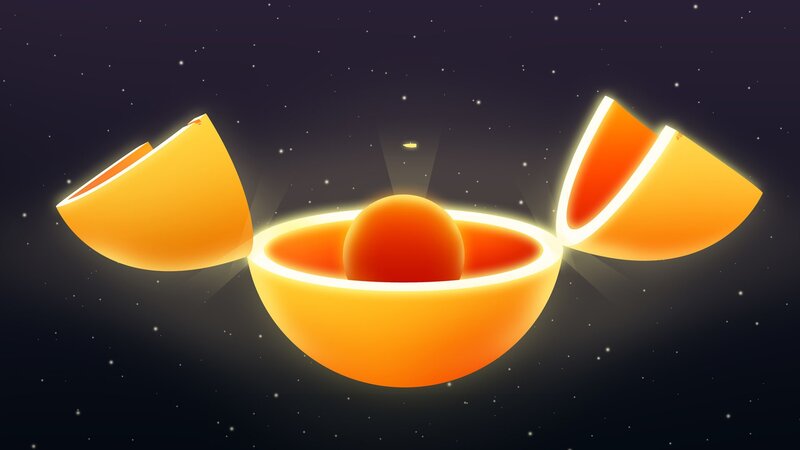 Glowing Orange Sphere — Dramatic