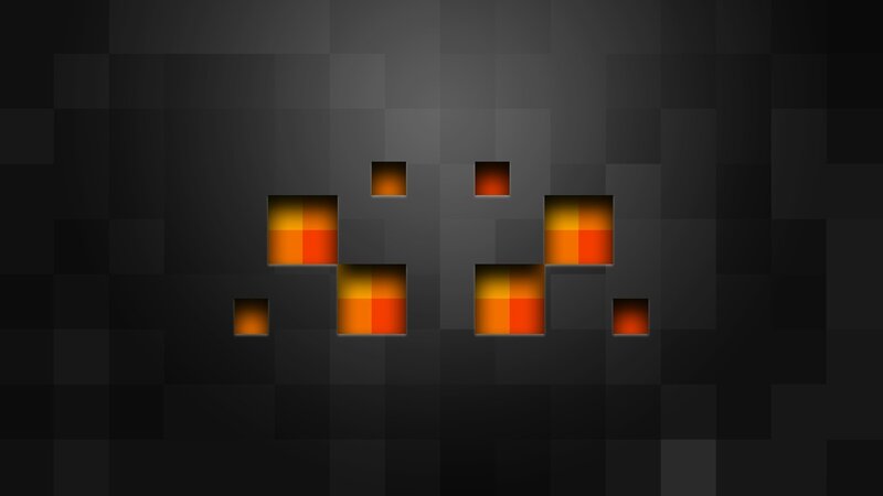 Glowing Orange Squares — Black