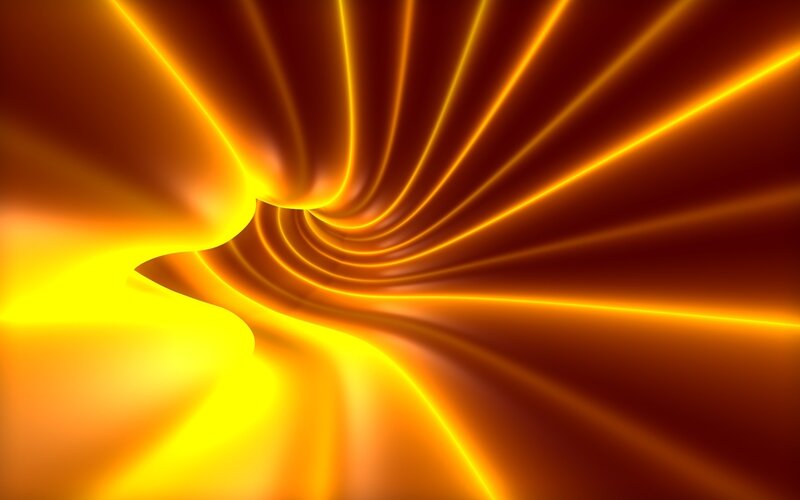 glowing orange tunnel