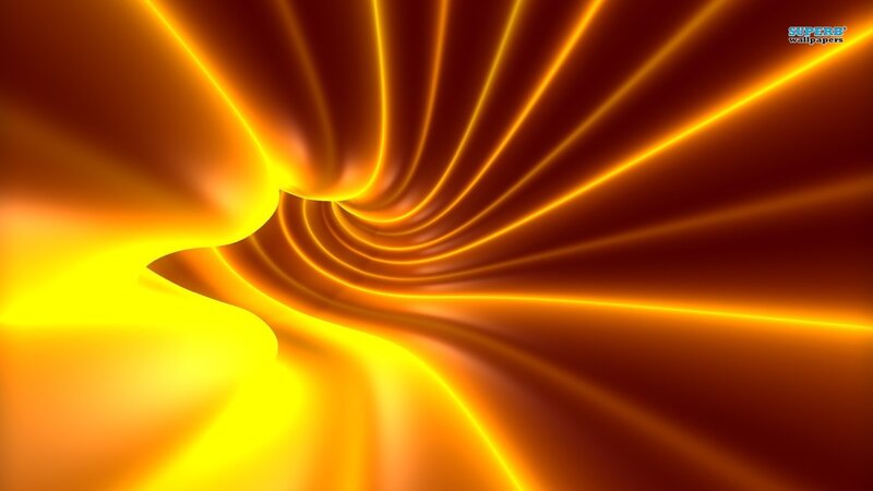 Glowing Orange Tunnel — Yellow