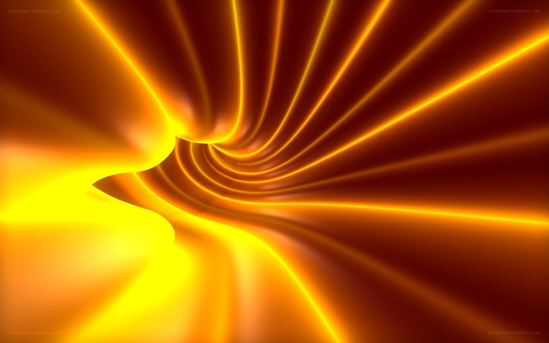 glowing orange tunnel