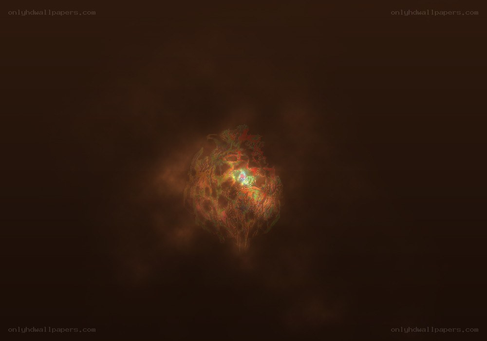 glowing orb in dark space