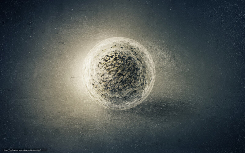 Glowing Orb in Dark Space