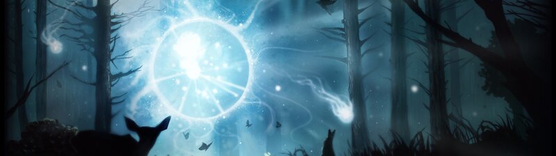 Glowing Orb in Forest
