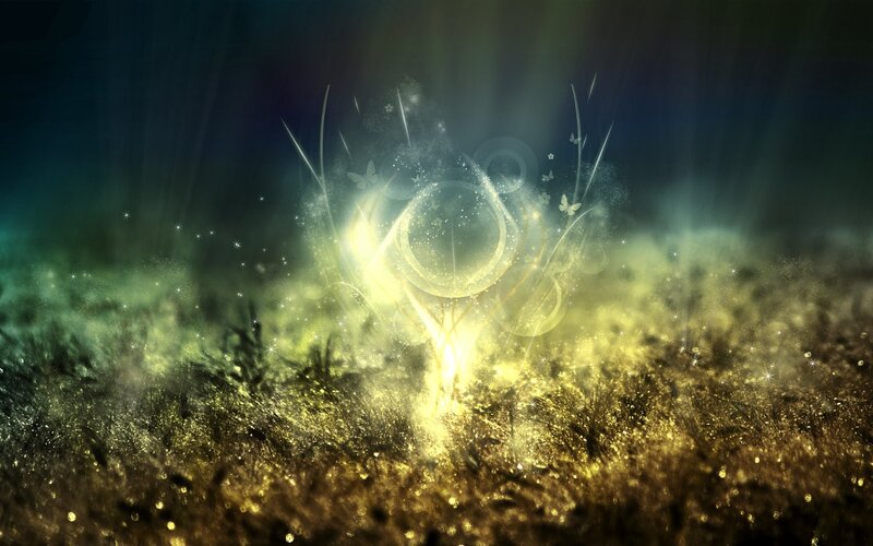 Glowing Orb in Grass