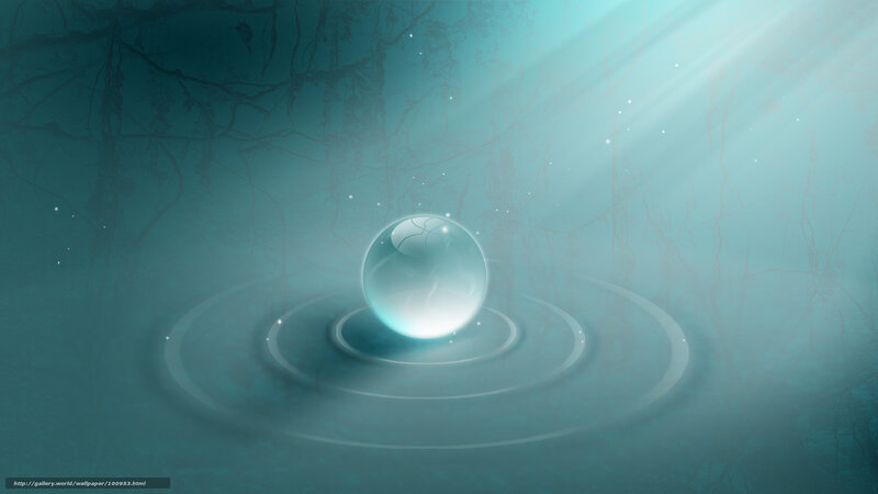 Glowing orb in misty forest
