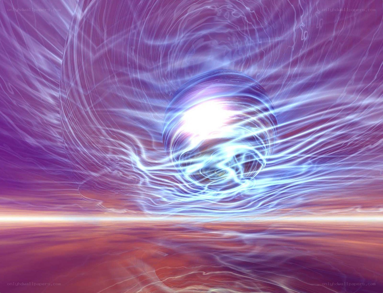 glowing orb in purple vortex