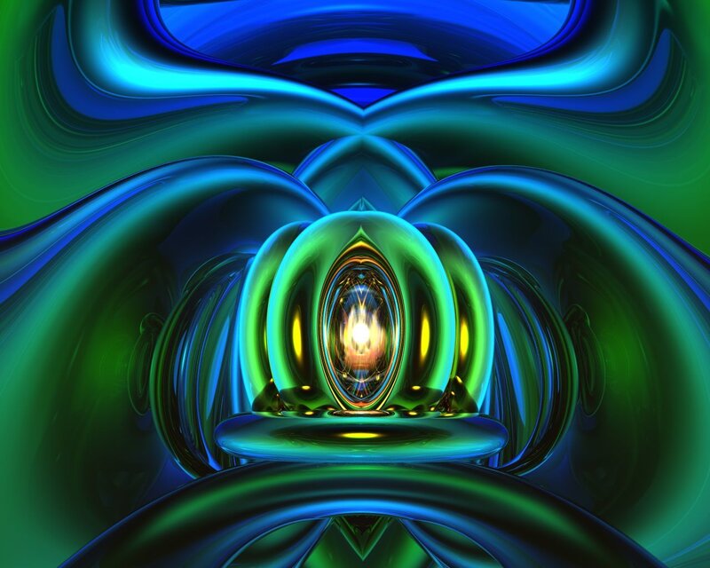 Glowing Orb in Tunnel