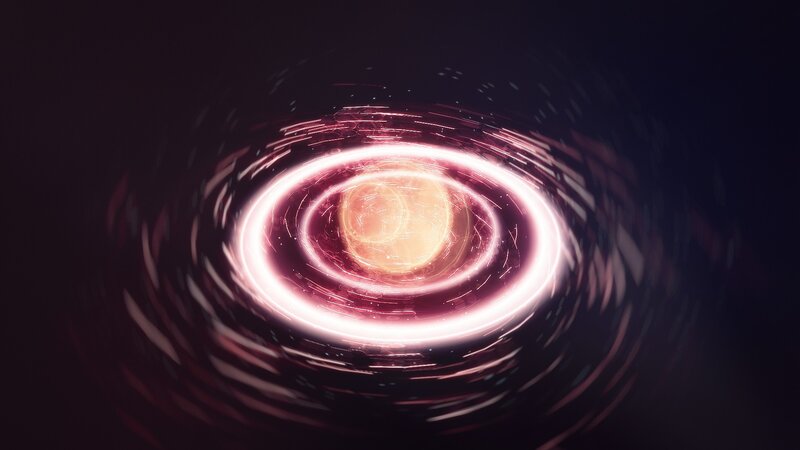 Glowing Orb in Vortex — Purple