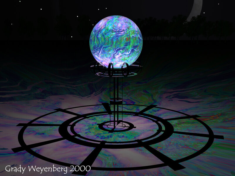 Glowing Orb on Pedestal — Purple