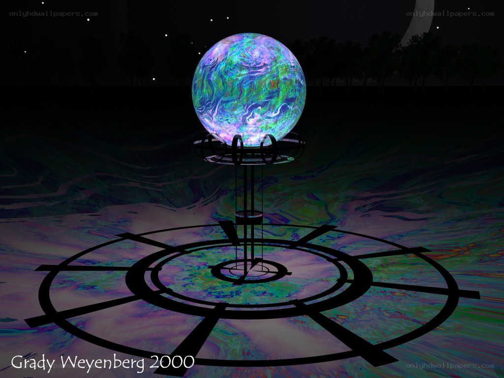 glowing orb on pedestal