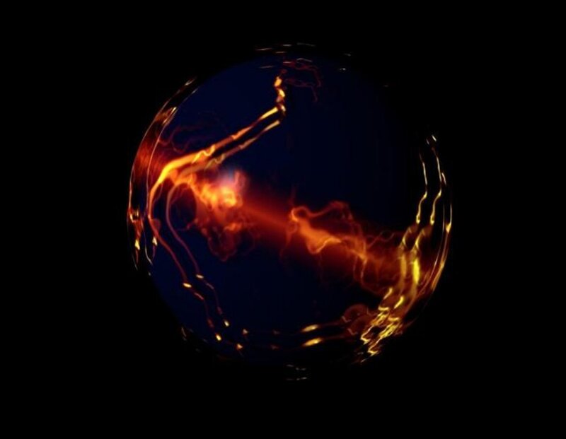 glowing orb with energy patterns