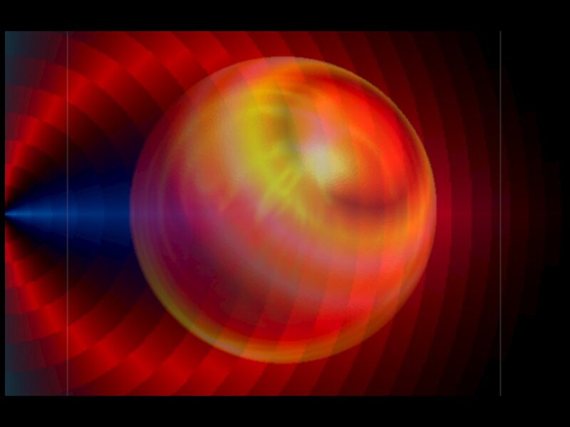 Glowing Orb with Light Waves