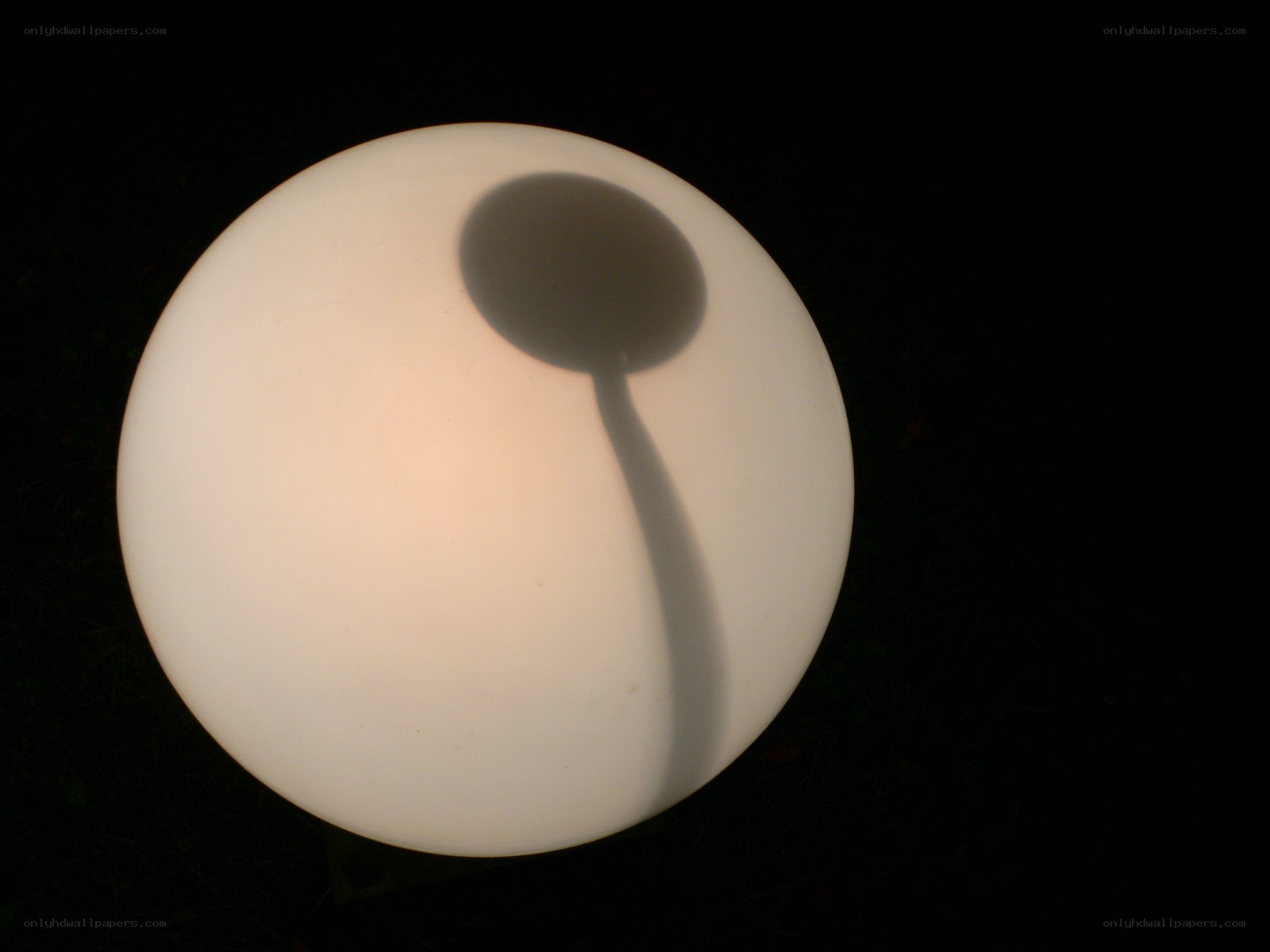 glowing orb with shadow