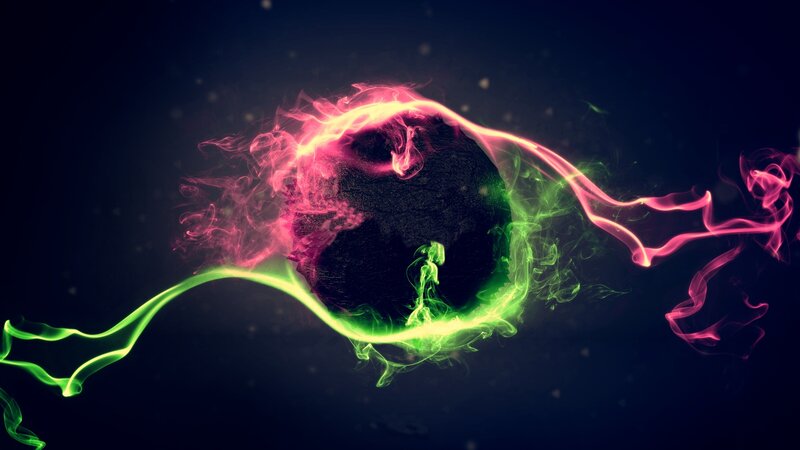 Glowing Orb with Smoke