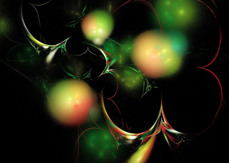 Glowing Orbs and Fractal Lines