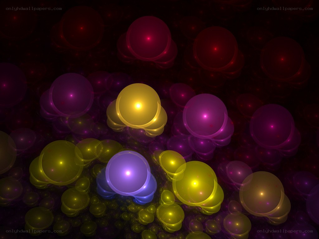 glowing orbs in dark space