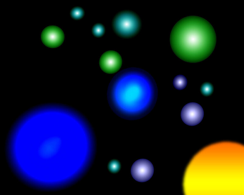 Glowing Orbs in Space — Blue