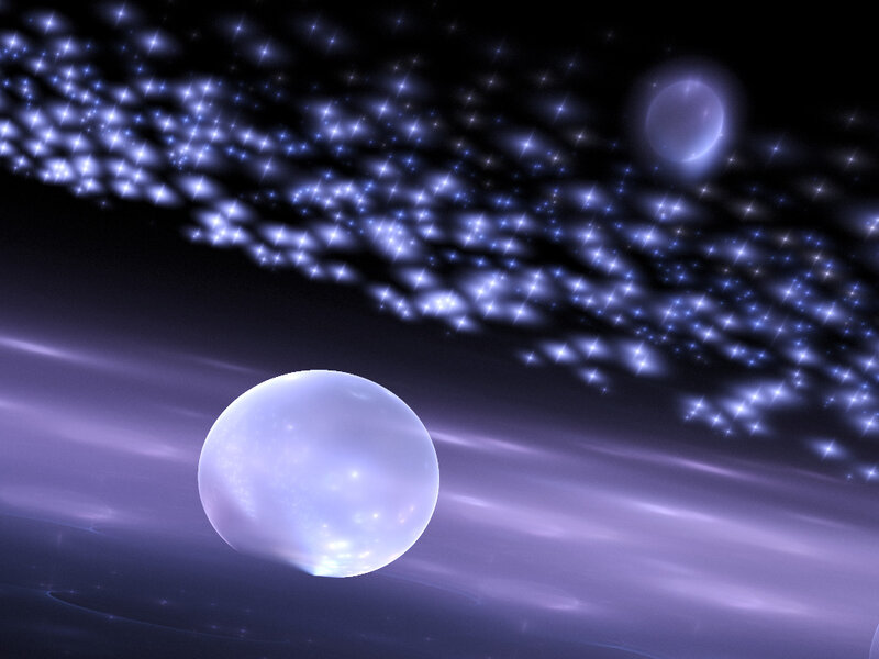 Glowing Orbs in Space — Purple