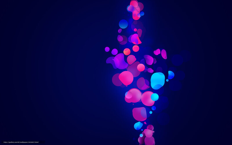 Glowing Orbs on Dark Background — Blue, Dynamic