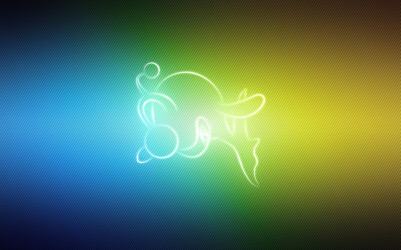 Glowing Outline of a Creature — Blue