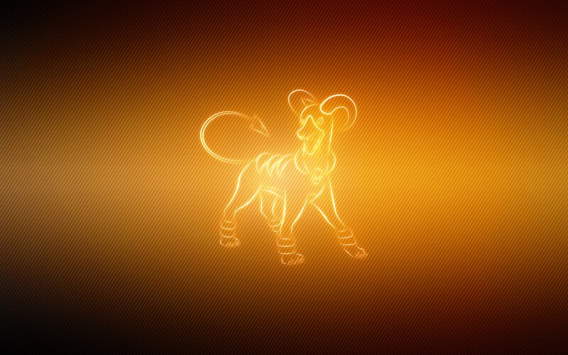 Glowing Outline of a Dog — Yellow