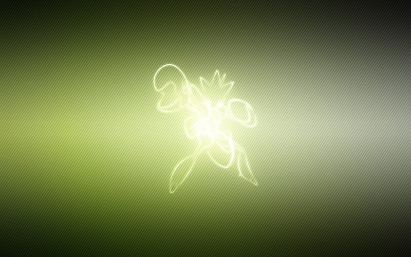 glowing outline of a pokémon