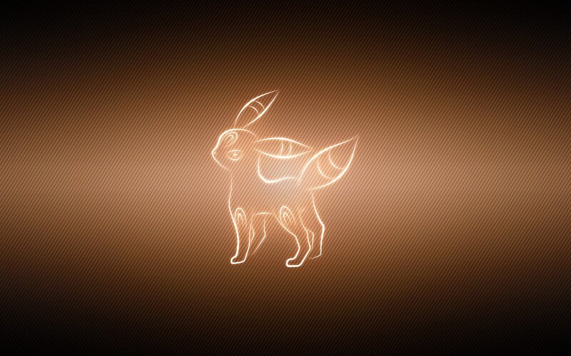 Glowing Outline of a Rabbit