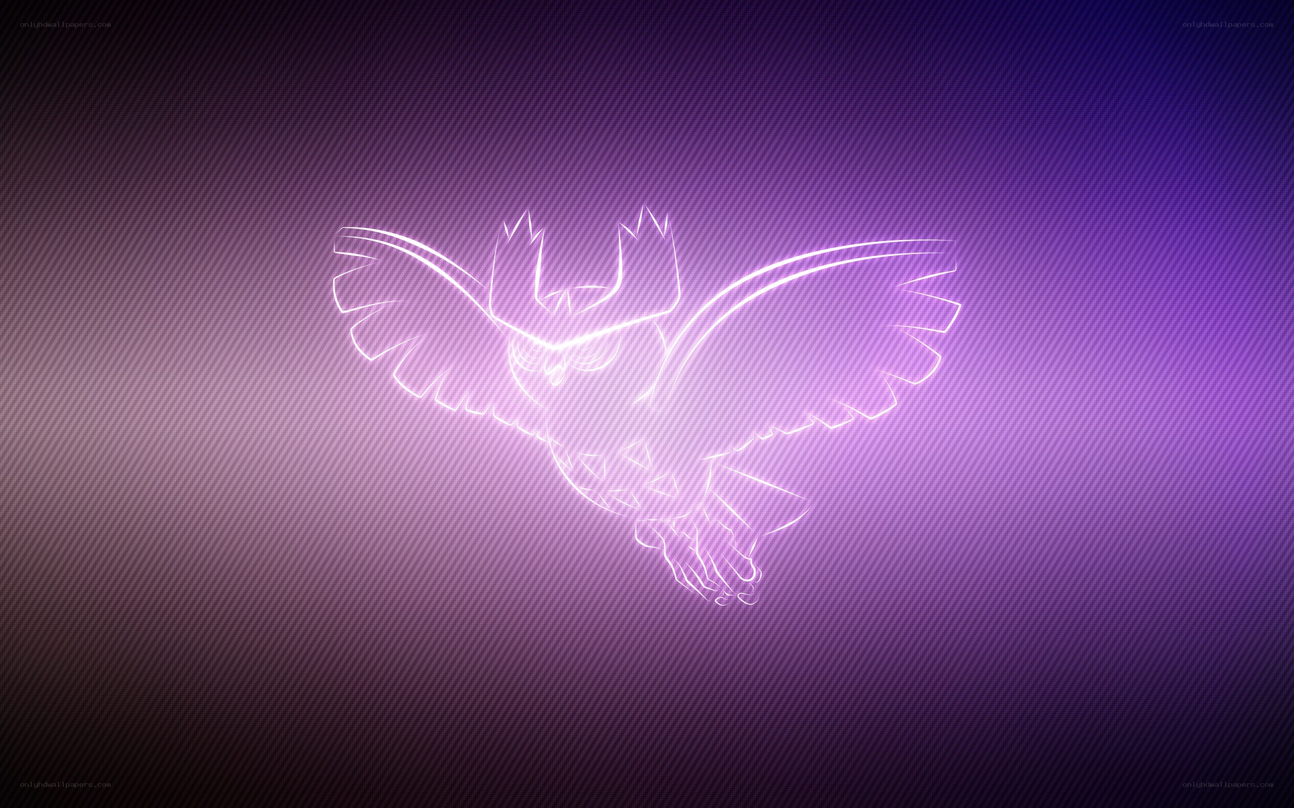 glowing owl outline