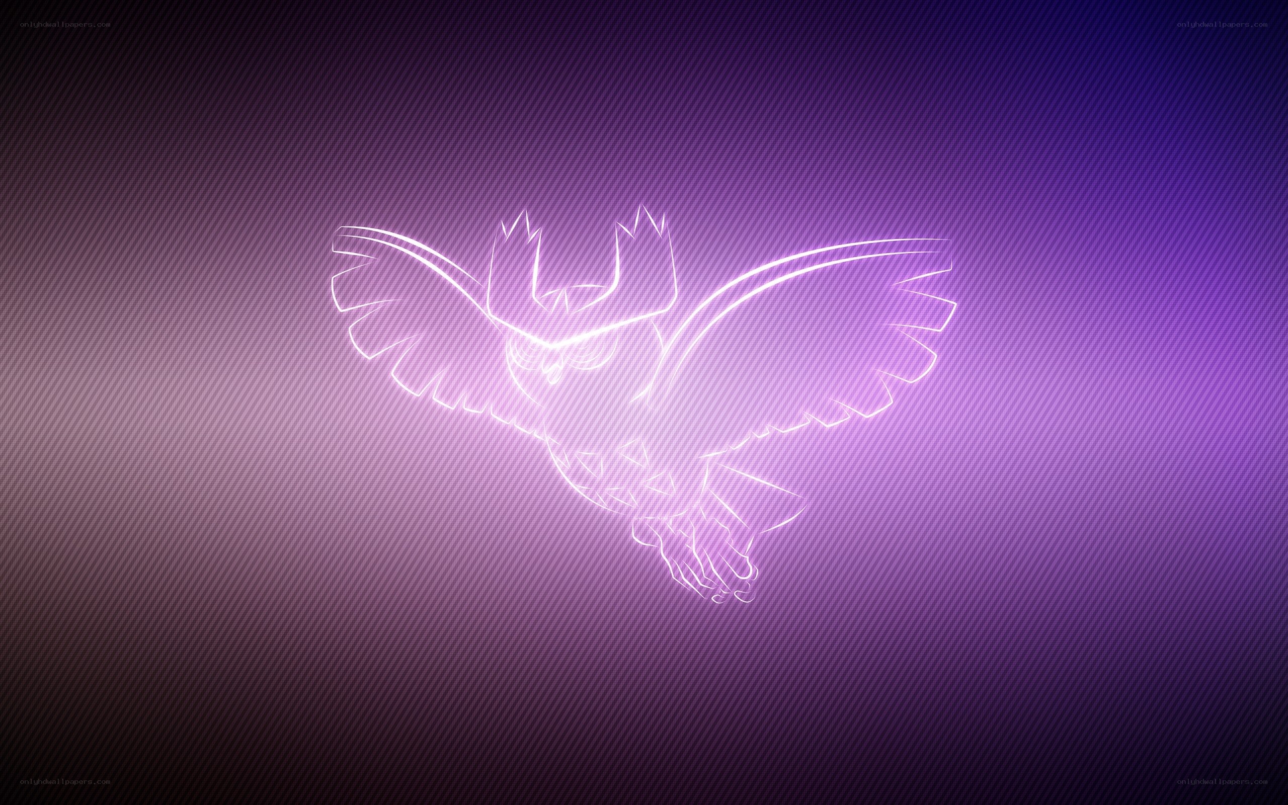 glowing owl silhouette