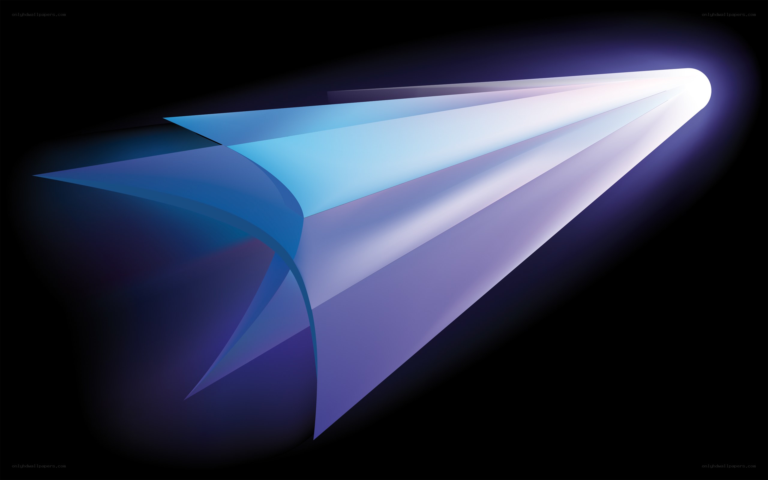 glowing paper airplane