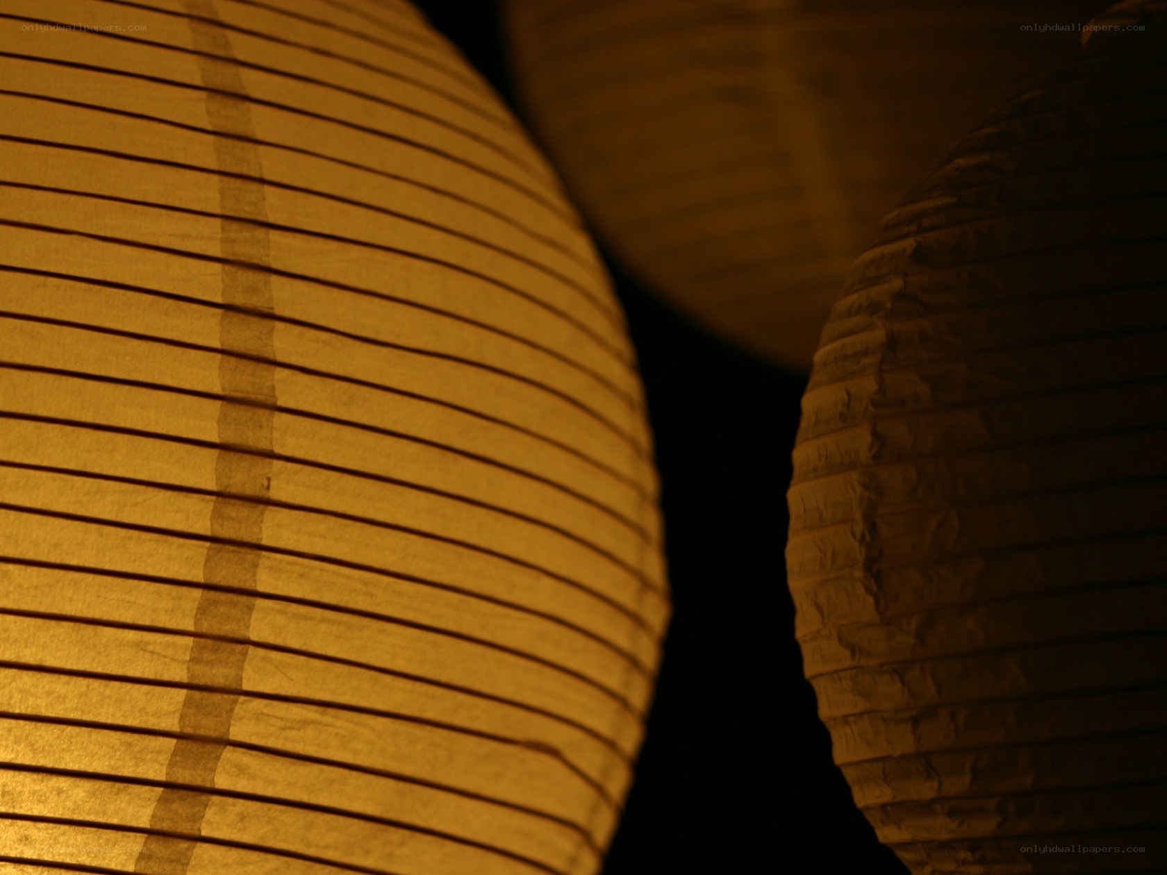 glowing paper lanterns