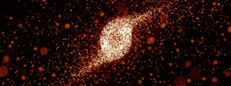 Glowing Particle Cloud — Orange