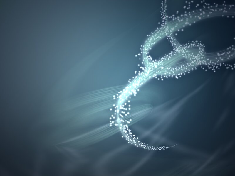 Glowing Particle Stream — Blue