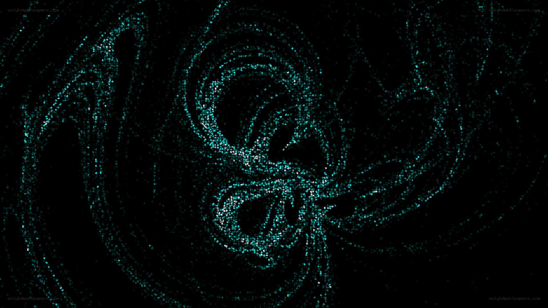 glowing particle swirls