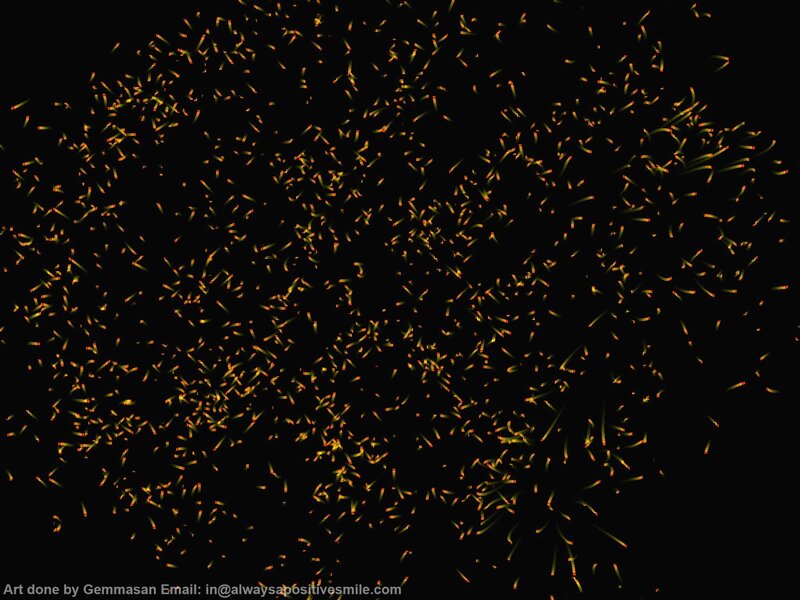 Glowing Particles in Dark — Black