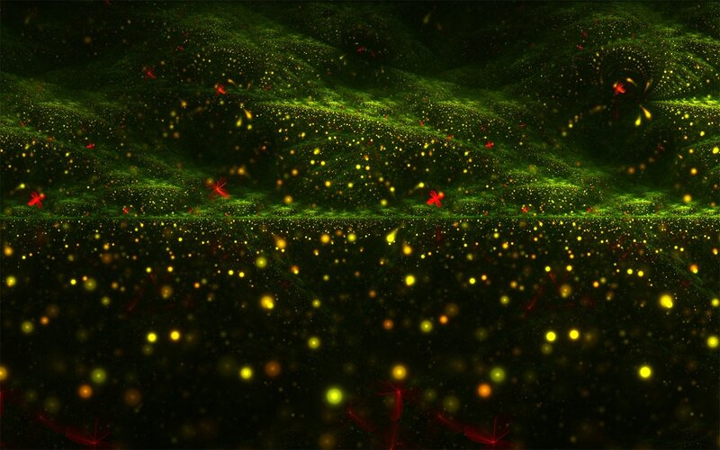 Glowing Particles in Dark — Green