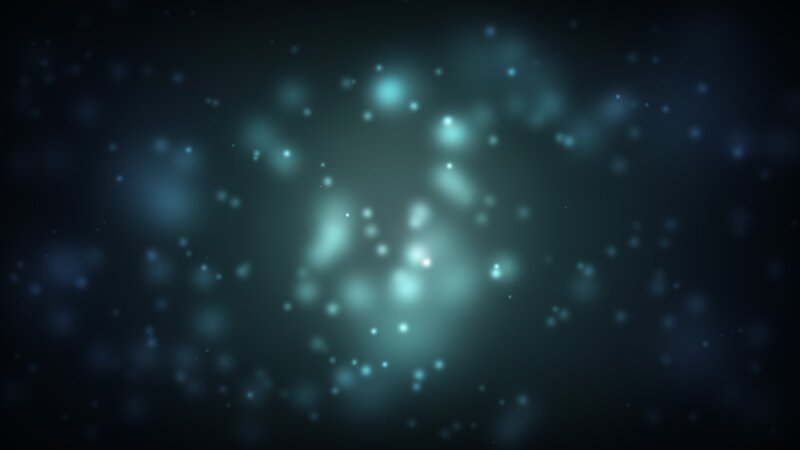 Glowing Particles in Dark Space — Blue