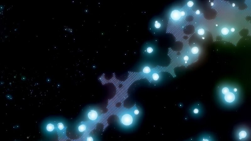 Glowing Particles in Space — Black, Cosmic