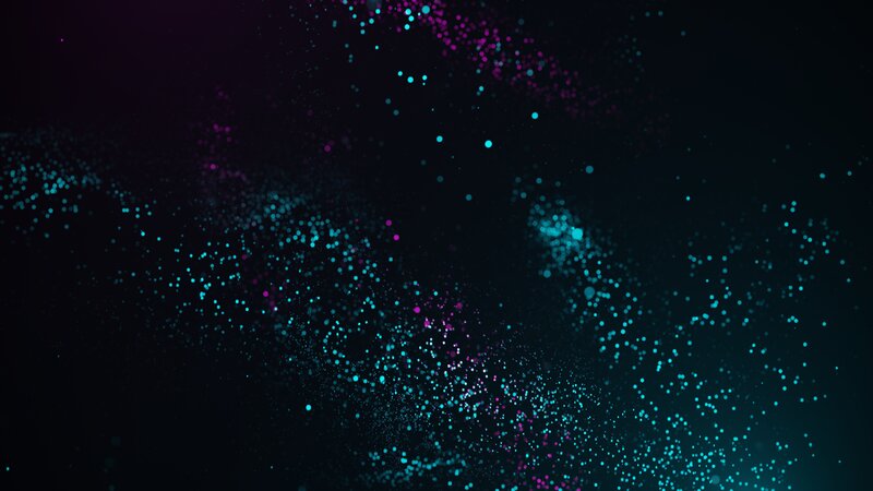 Glowing Particles in Space — Teal